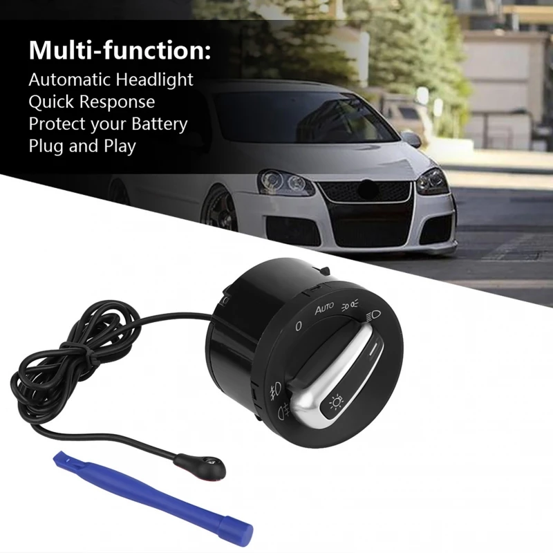 Moduł czujnika światła do automatycznego włączania/wyłączania reflektorów do VW Golf MK5 MK6 Jetta Tiguan Touran Passat Scirocco — 2