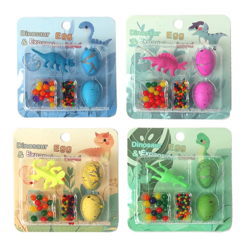 2Pcs Children's Creative Novelty Hatching Eggs Soaking Water Expansion Dinosaur Egg Set Children Puzzle Toys Funny Gifts