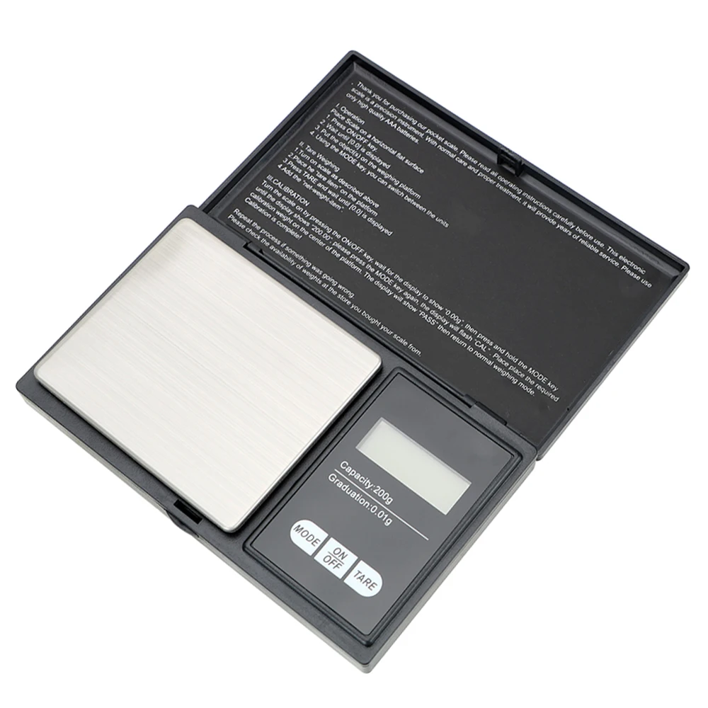 Tragbare Schmuckwaage 1000g/0,1g, 200g/0,01g, 500g/0,01g - Digitale Gold-Grammwaage für Präzisionsmessungen (Batterie nicht enthalten) – Detail 6