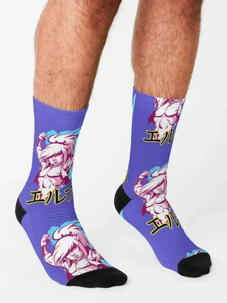 ElfQuest: Katakana Socks winter gifts custom christmas stocking floor Socks Female Men's