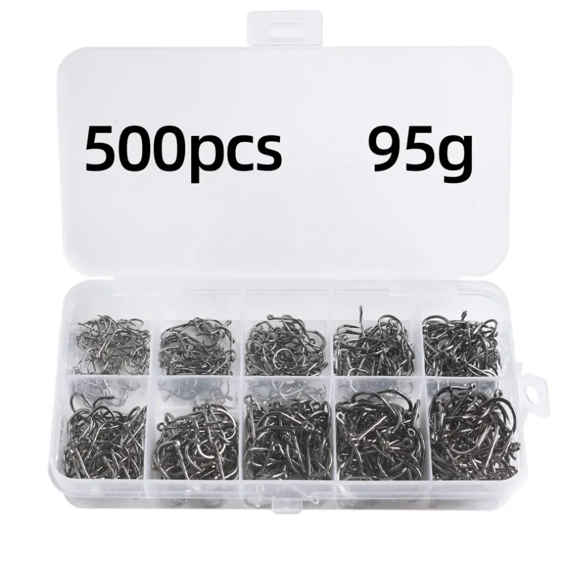 100-2000 Pieces Set Boxed Fish Hooks Tube Inverted Hooks Outdoor Fishing In Lakes Rivers