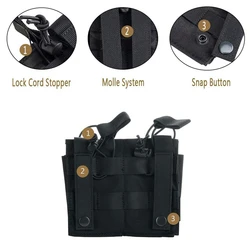 Bolsa MOLLE para revistas táctica con tapa abierta – M4 M16 AK