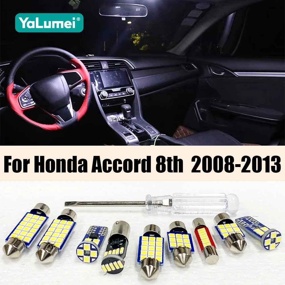 Für Honda Accord 8th 2008 2009 2010 2011 2012 2013 5PCS 12V Auto Led-lampen Innen Dome lesen Lichter Stamm Lampen Zubehör
