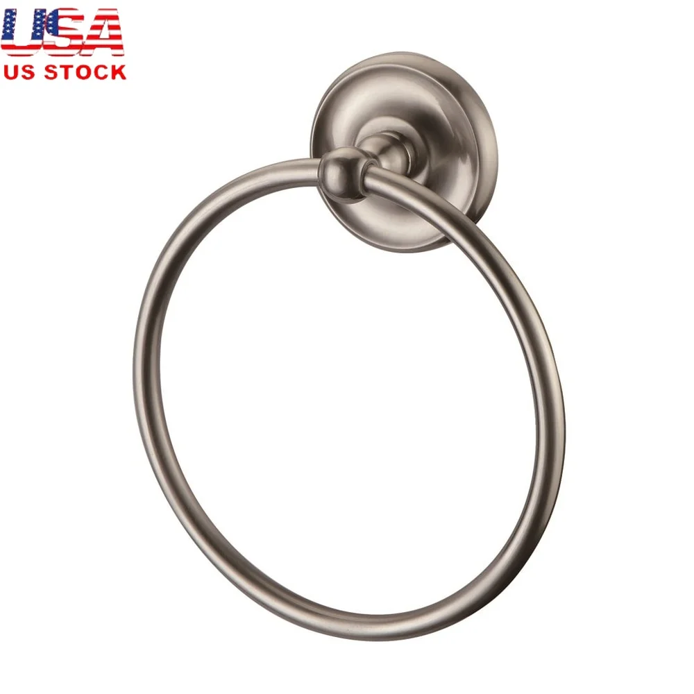 

Переходное кольцо для полотенец, матовый никель, цинк, строительный аксессуар для ванной комнаты с якорными креплениями EZ, простая установка