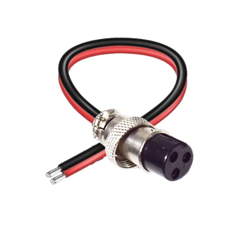 Pure Copper GX16-2Pin 3Pin Female Aviation Plug Connector Cable 14AWG Single-Ended Cable High Power 2sq mm Wire Connector 0.3-3M
