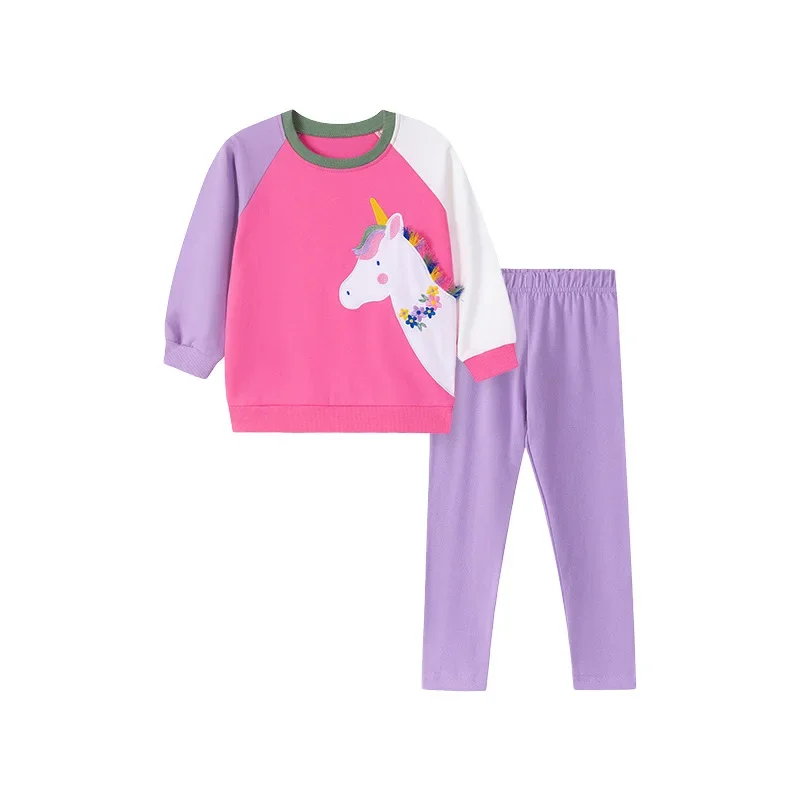 

Girl Outfit Set Spring Cute New Set Pink Cartoon Pattern Baby Girl Clothes 2026 Fashion m