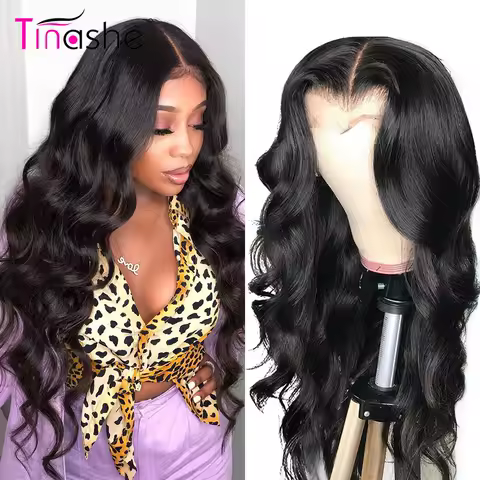 Tinashe Ready To Go Lace Front Human Hair Wig Pre Plucked&amp;Bleached Body Wave Lace Front Wig 200% 250% 13x6 HD Lace Frontal Wig