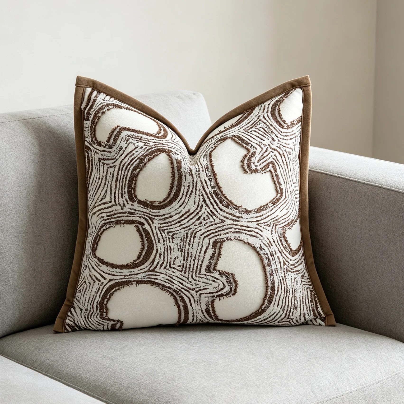 High-end Geometric Sofa Back Cushion Cut-flower craft Modern Minimalist Coffee Living Room Pillow Case 1 Piece Pack