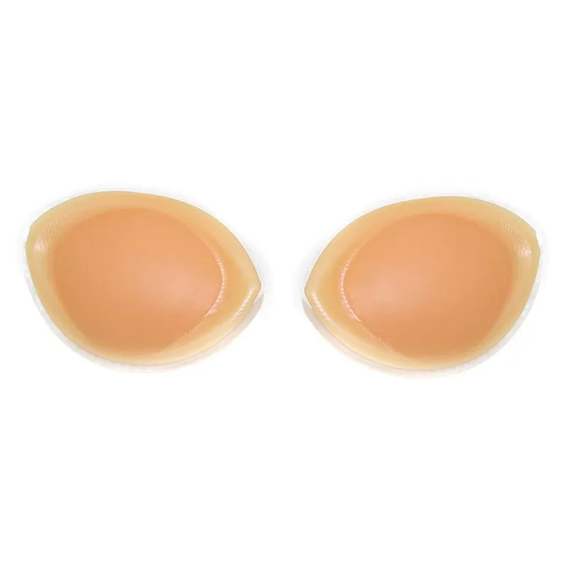 1 pair of silicone thickening increase chest pads, big chest gathered bikini stealth bra, plug pads