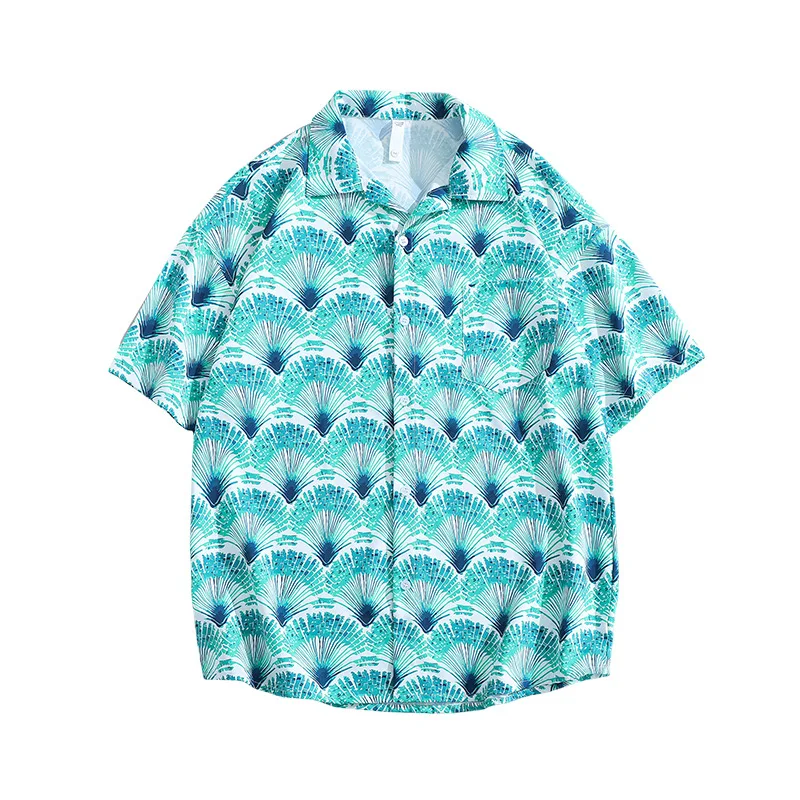 

Men's Floral Shirt Summer Casual Lightweight Short Sleeve Hawaiian Beach Shirt OOTD Fashion Men Shirt