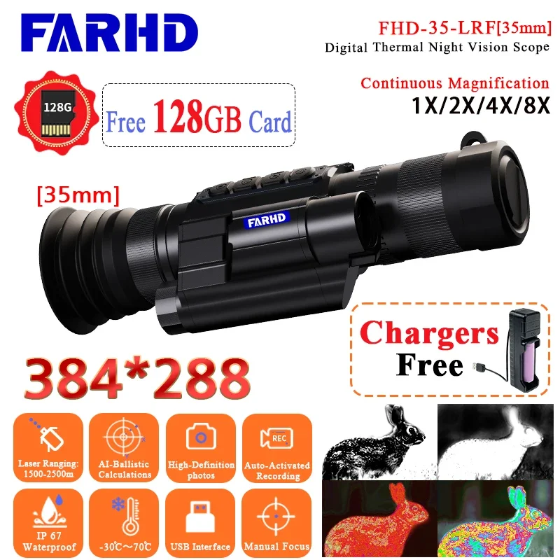 

Hot Selling Night Vision Thermal Imaging AI Ballistic Calculator Night Vision Thermal Imaging Scope