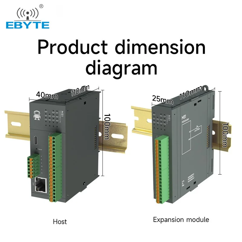 Moduł rozproszonych wejść/wyjść (I/O) przemysłowy CDEBYTE, Profinet Remote I/O AO/DO/AI/AO Botu/STEP 7 Profinet do Modbus RTU — zdjęcie produktu 2