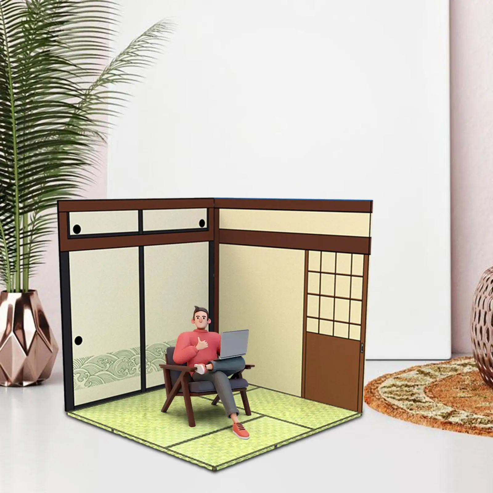 Background Display Case for 1 6 Simulation Toy Car Scene Diorama Model with PVC Foam Board for Office Shelf Decor