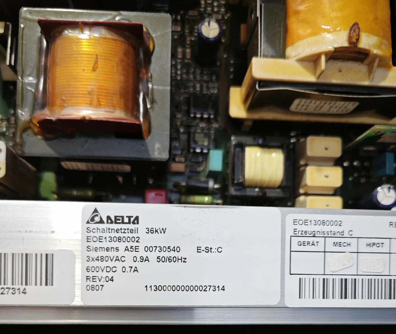 EOE13080002 Used Driver Power Board with Small Card，Tested ok，Fast shipping