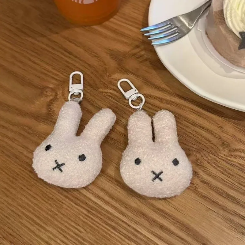 New Miffy Keychain High Color Value Cartoon Doll Rabbit Shape Creative Men's and Women's Cute Car Schoolbag Pendant Decoration view 3