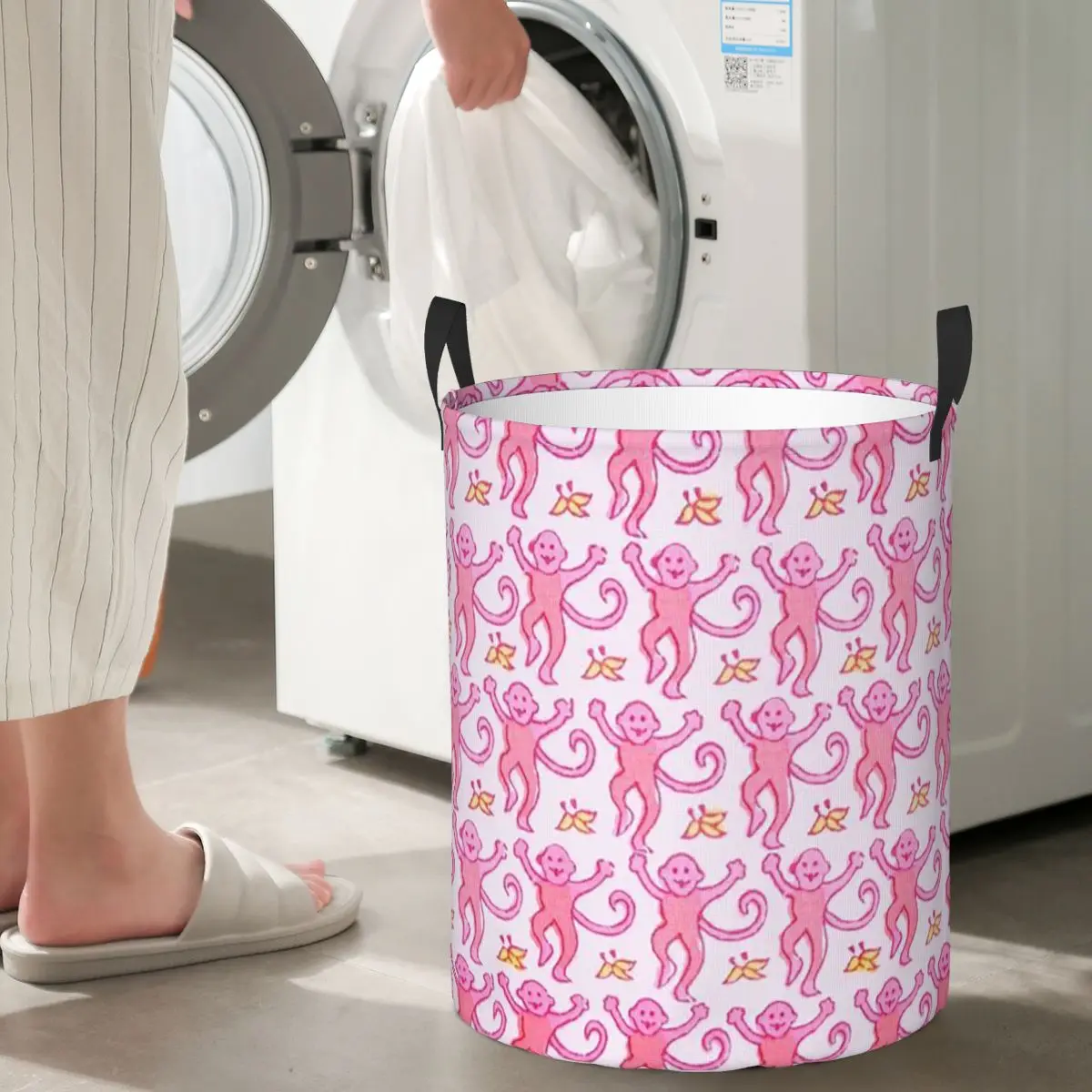 

Складная корзина для белья Laundry Collector Preppy Roller Monkeys Rabbit Anime, органайзер для дома, корзина для детского белья