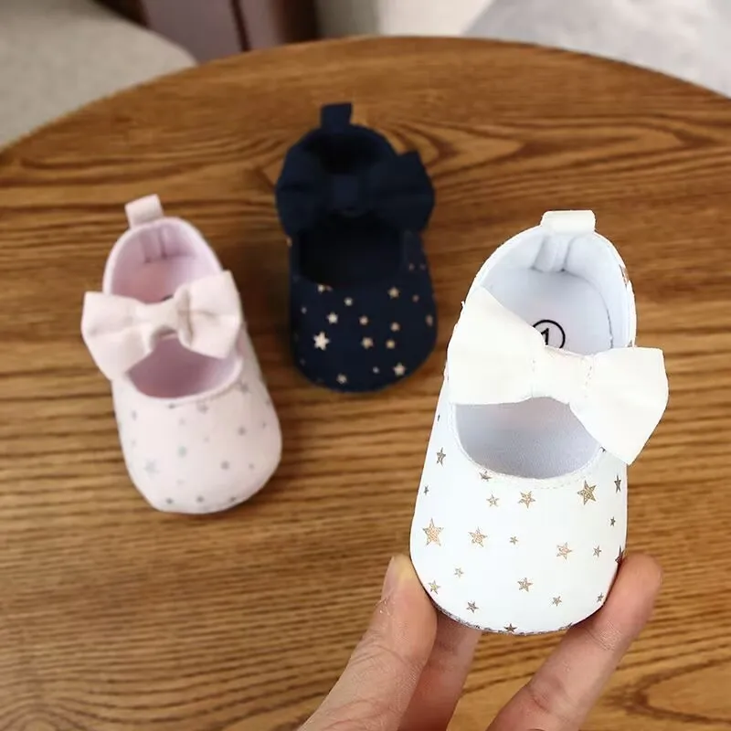 

Baby Girl Shoes Mary Jane Flats Soft Sole Non-slip Hook And Loop Fastener Princess Shoes Toddler Shoes