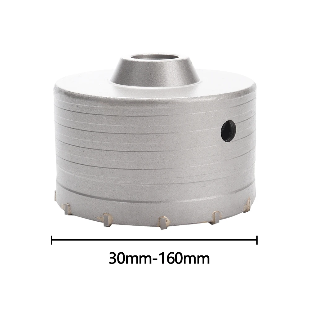 1Pc 30-150mm Drilling Crown for Concrete Wall Hole Saw SDS PLUS Hammer Drill Bit with Round Shaft Cement Stone Cutter Tool