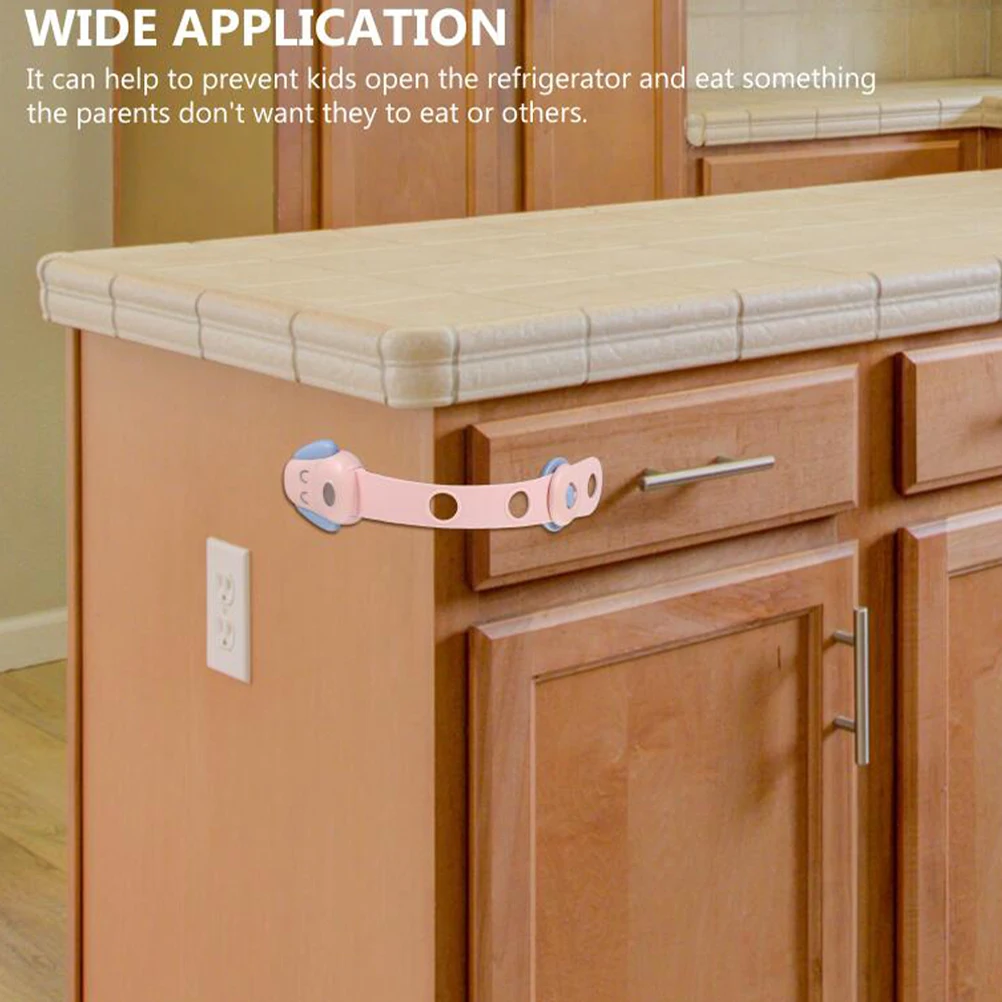 

4pcs Baby Safety Cabinet Adhesive Drawer Door 90 Degree Rotating Double Breasted Switch Durable Refrigerator Freezer Oven Door