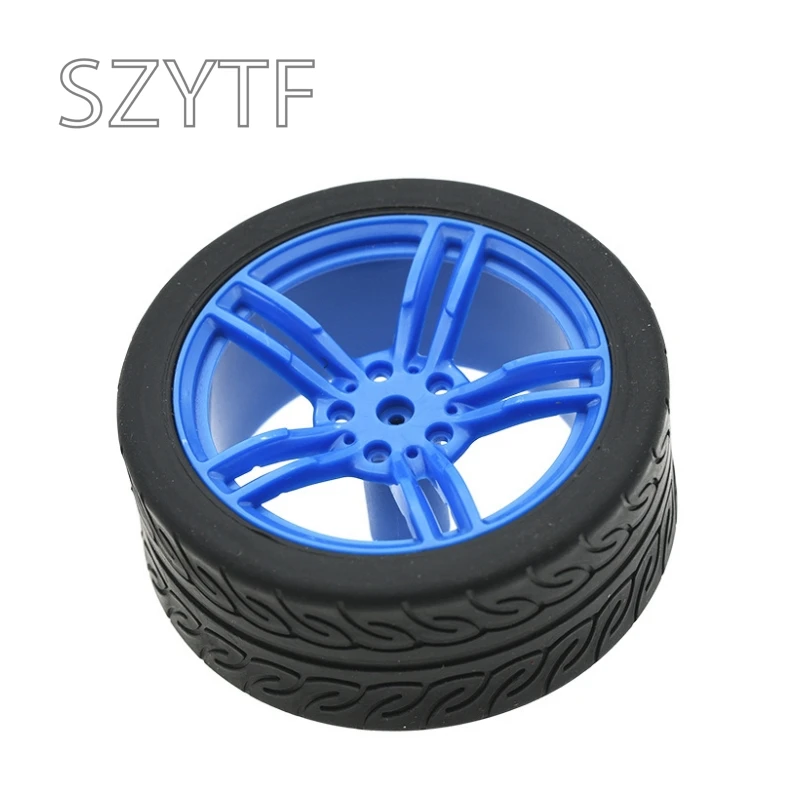 New Smart Car DIY Accessory Wheel Model Rubber Wheels TT Motor Tires 65*27mm