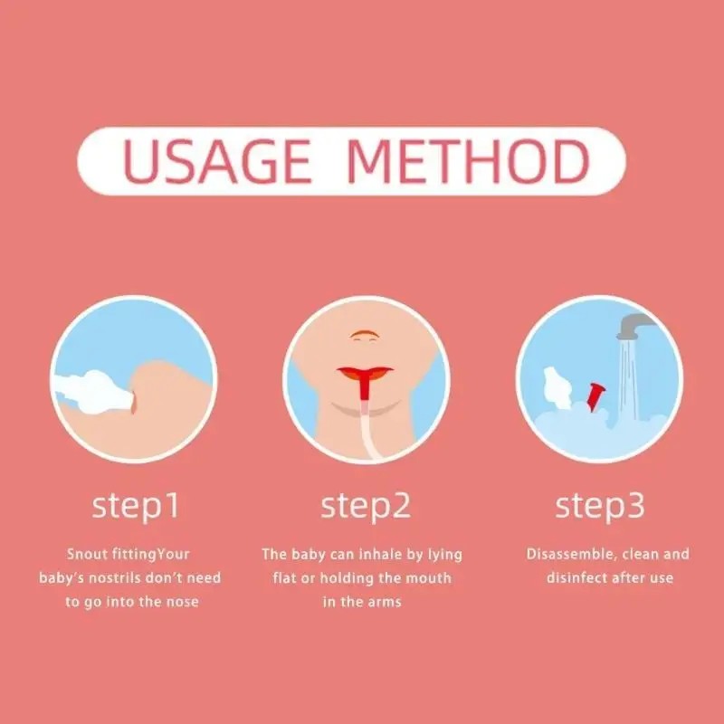 

U13F Silicone Baby Nose Sucker with Easy To Grip Designs Infant Nasal Aspirator Tool