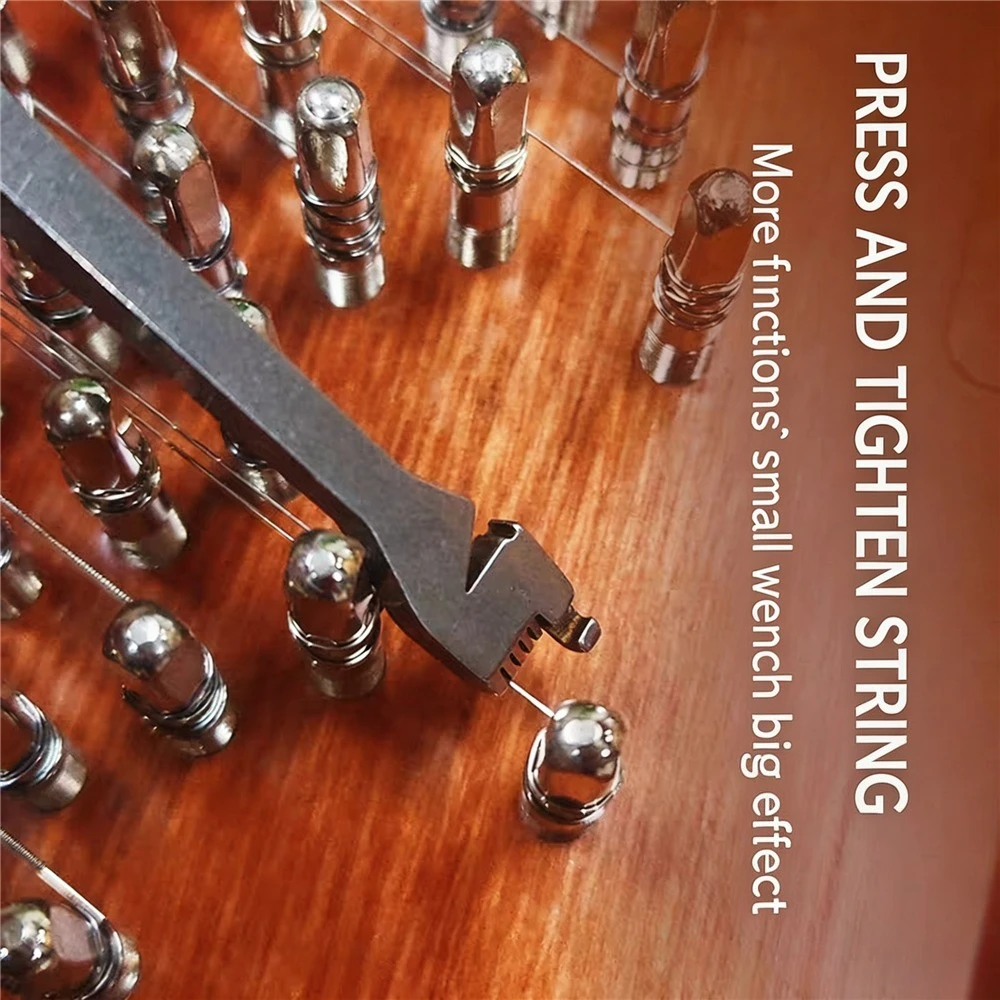 Picture 3: Multi-functional Yangqin Tuning Wrench, Compact String Adjustment Tool For Roller Tuning, String Lifting And Rust Removal