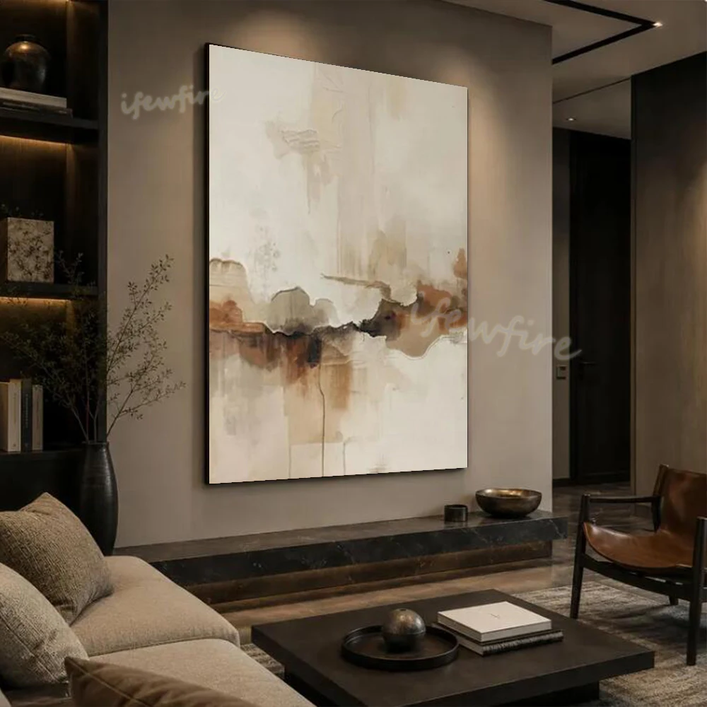 100% Handmade Modern Abstract Oil Painting on Canvas Light warm Wall Art Picture for Home Living Room Decor Image Artwork Gift