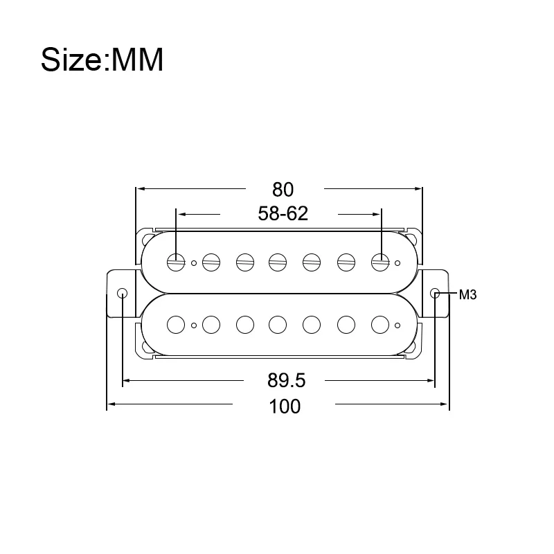 7 String Electric Guitar Humbucker Dual Coil Electric Guitar Pickup Coil Spliting Pickup N8.5K/B14K Output Guitar Parts Black