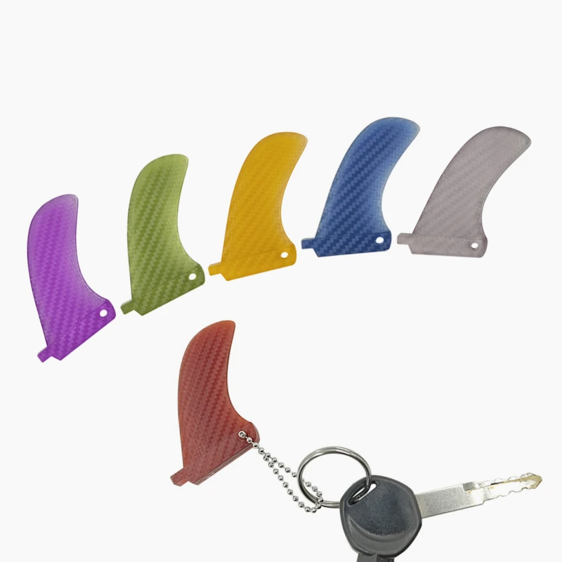 

Keyring Chain Texture Multicolor Single Fins Design Key Chain-rings For Fins Key/USB Plug/Home Key Chains Ring Surfing Souvenirs