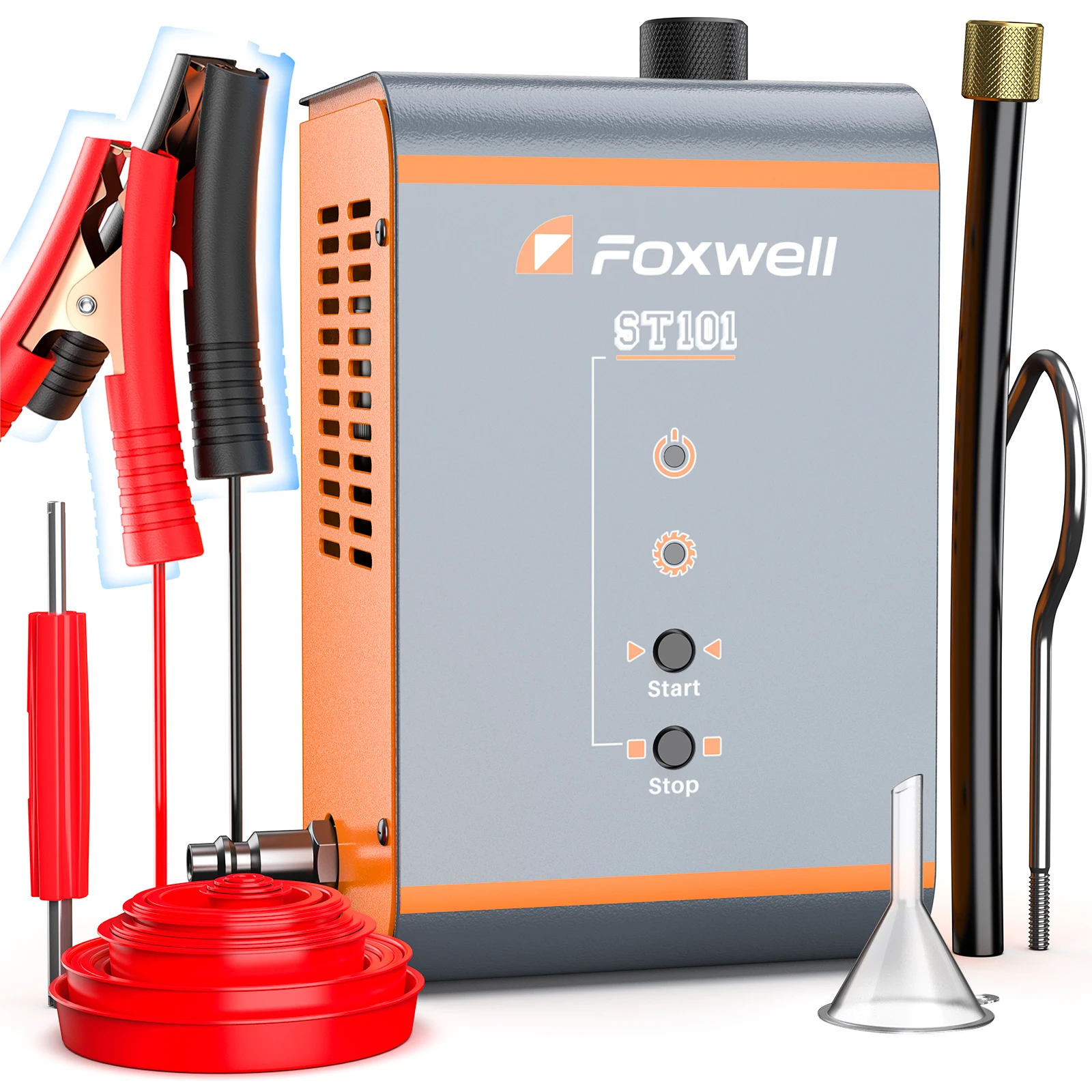 

FOXWELL ST101 12V Car Smoke Leak EVAP System Leakage Analyzer Tester Machine Gas Oil Pipe Smoke Generator Auto Diagnostic Tools