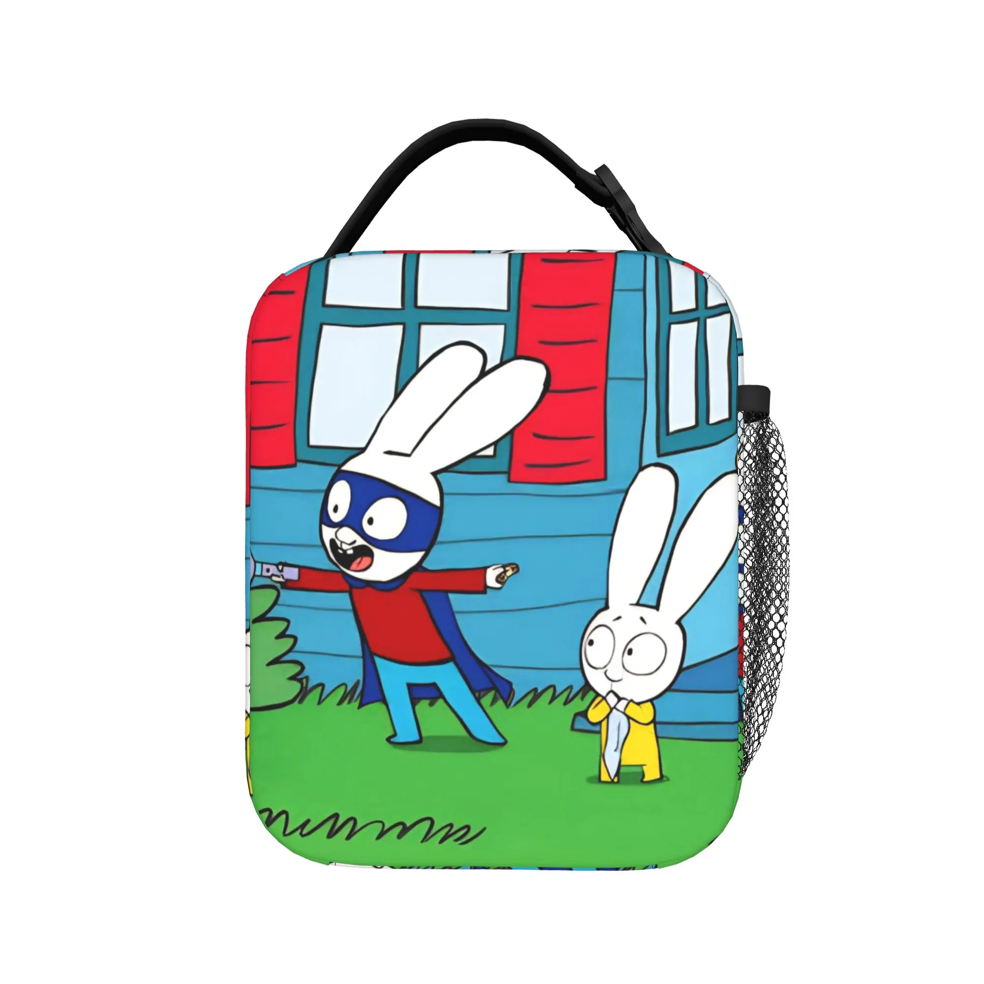 Cartoons Simons Super Rabbit Insulated Lunch Bags Cooler Bag Reusable,Meal Container  High Capacity Tote Lunch Box Men Women