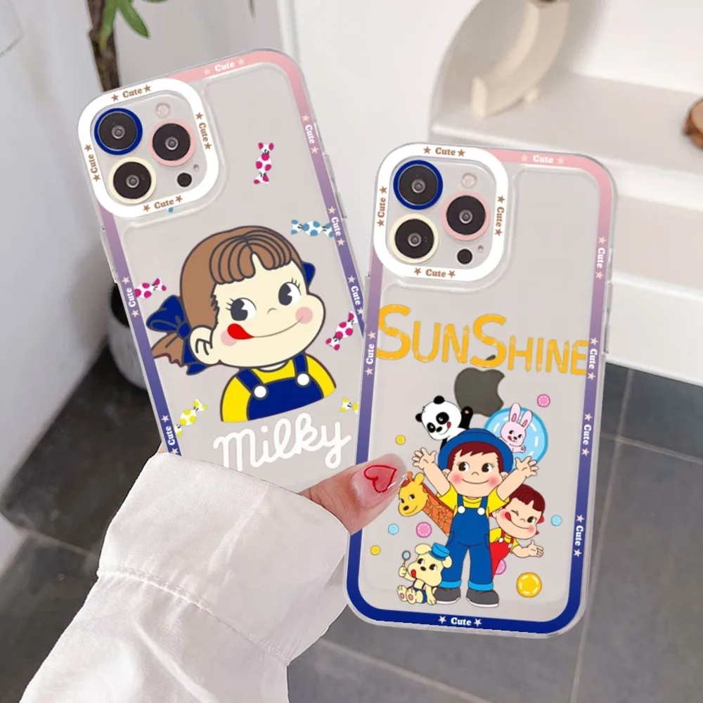 Cartoon Peko Chan Phone Case For Samsung S 20 S 21 S 22 S 23 Lite Plus Ultra Mobile Cover