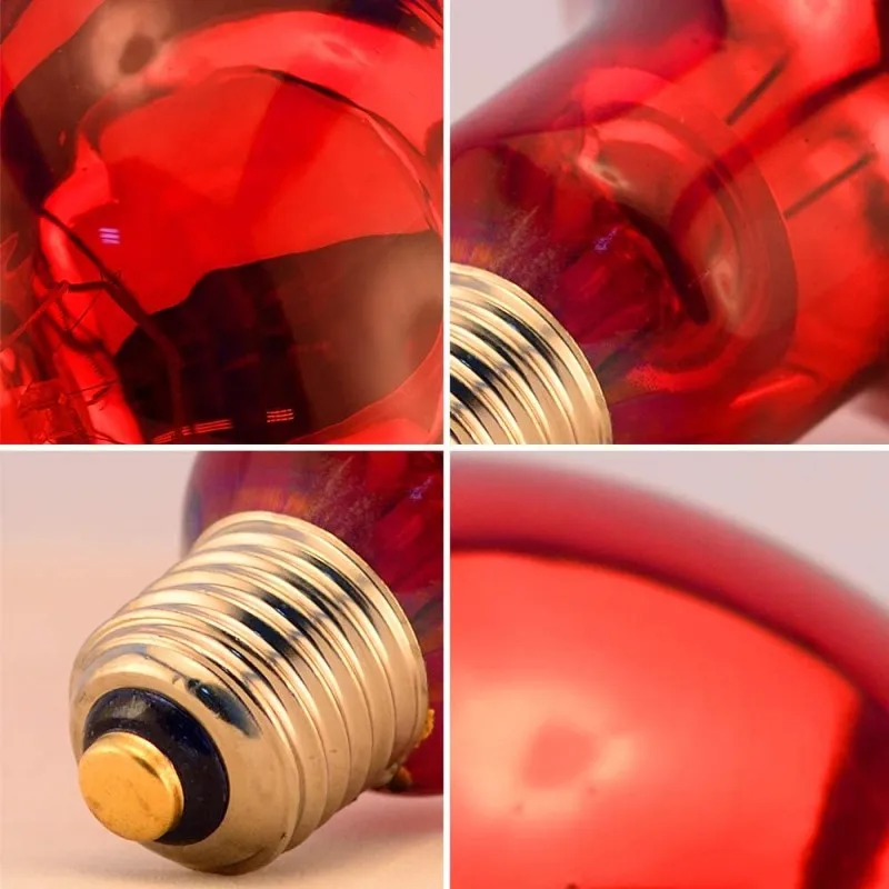 BONGBADA Infrared Lamp E26 120V~230V 100w~275w Therapy Bulb, Red Hard Glass, Waterproof Explosion-Proof for Physiotherapy