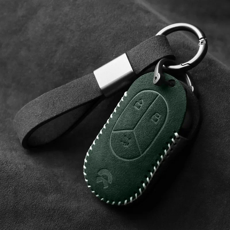 

Customized Suede Car Key Case Cover Holder Key Shell Buckle for NIO ET7