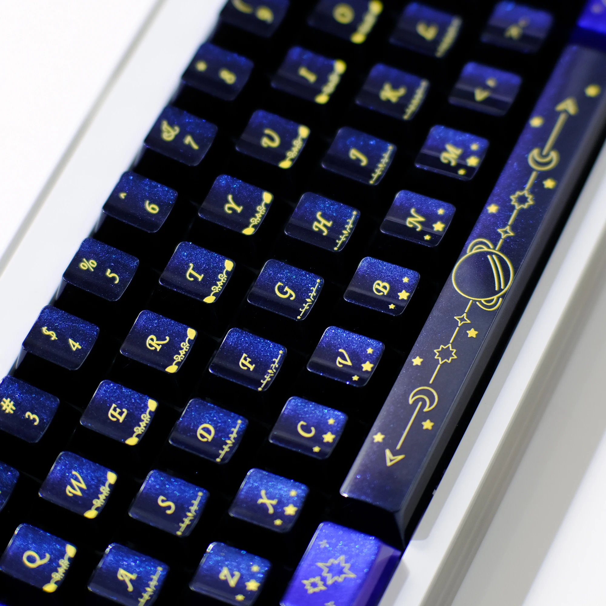 KBDiy Sparkling Stars Keycaps Cherry Profile مادة الكمبيوتر طباعة الأشعة فوق البنفسجية ISO Keycap Alice لـ 60 لوحة مفاتيح ميكانيكية للخشب المغناطيسي #2