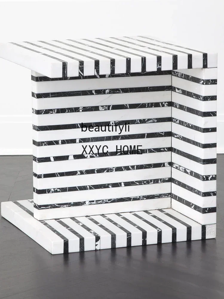 نموذج غرفة الرخام زيبرا نمط خياطة الإبداعية شخصية شقة طاولة صغيرة