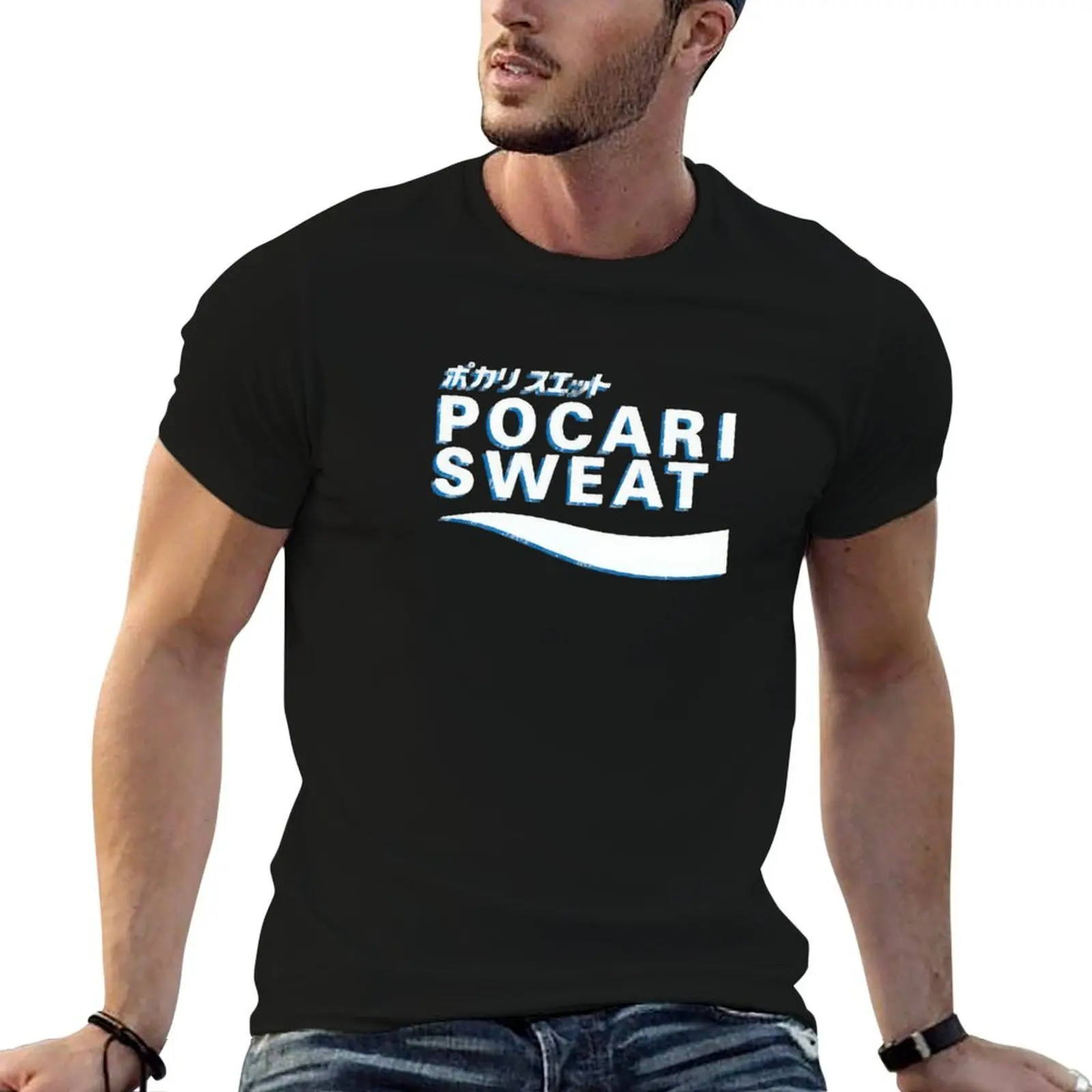 

t men Sweat Japanese brand Logo designer 100% Pocari t man cotton T-Shirt luxury shirt shirt