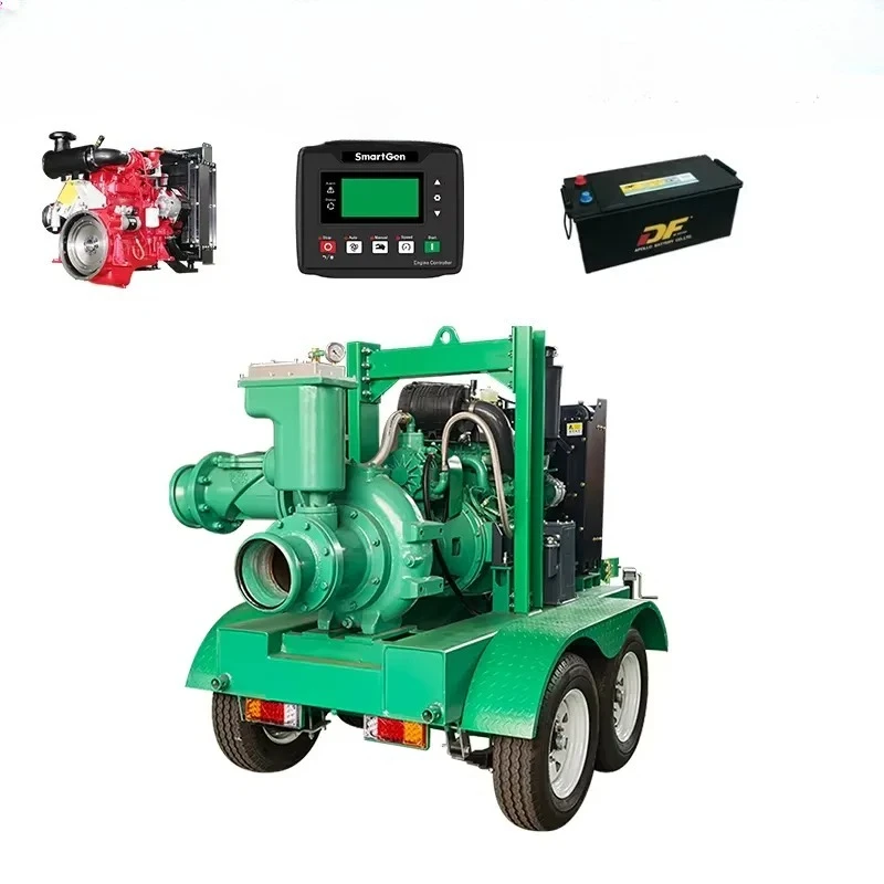 20266 Inch Engine Driven Water Pump for Large Displacement Engines with High Suction Depth High Head and High Vacuum Self