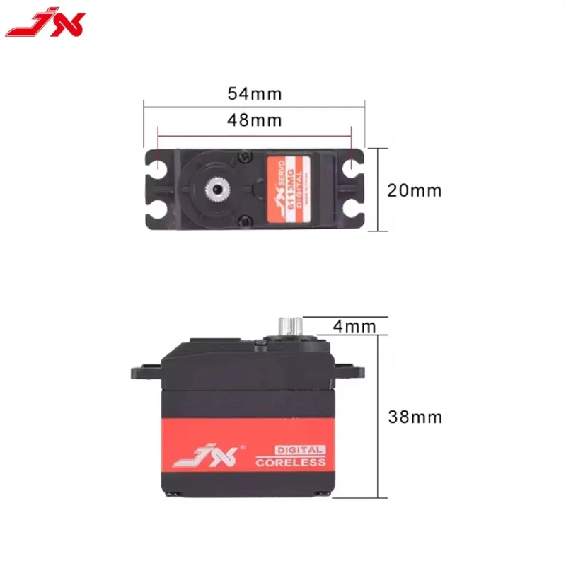 JX Servo PDI-6113MG 13kg·cm Cyfrowy silnik serwo - 0,11 s/60 ° Φ25,4 mm Rowek drążony, IP66 Odporny na kurz do przegubów robotów
