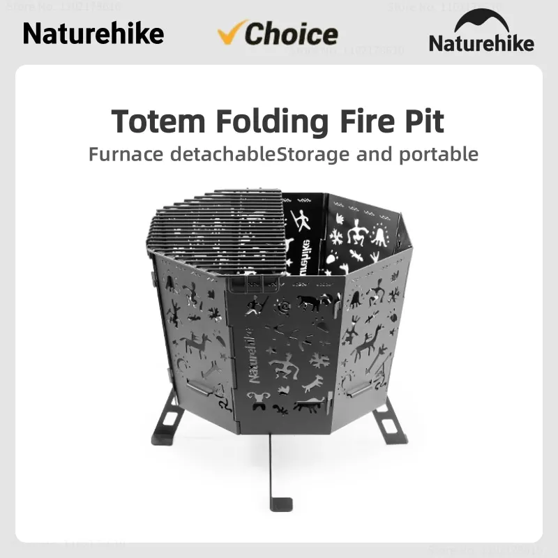 

Naturehike Outdoor Picnic Camping Brazier Bonfire Stove Stand Totem Folding Fire Pit Winter Camping Hike Portable Burning Stove