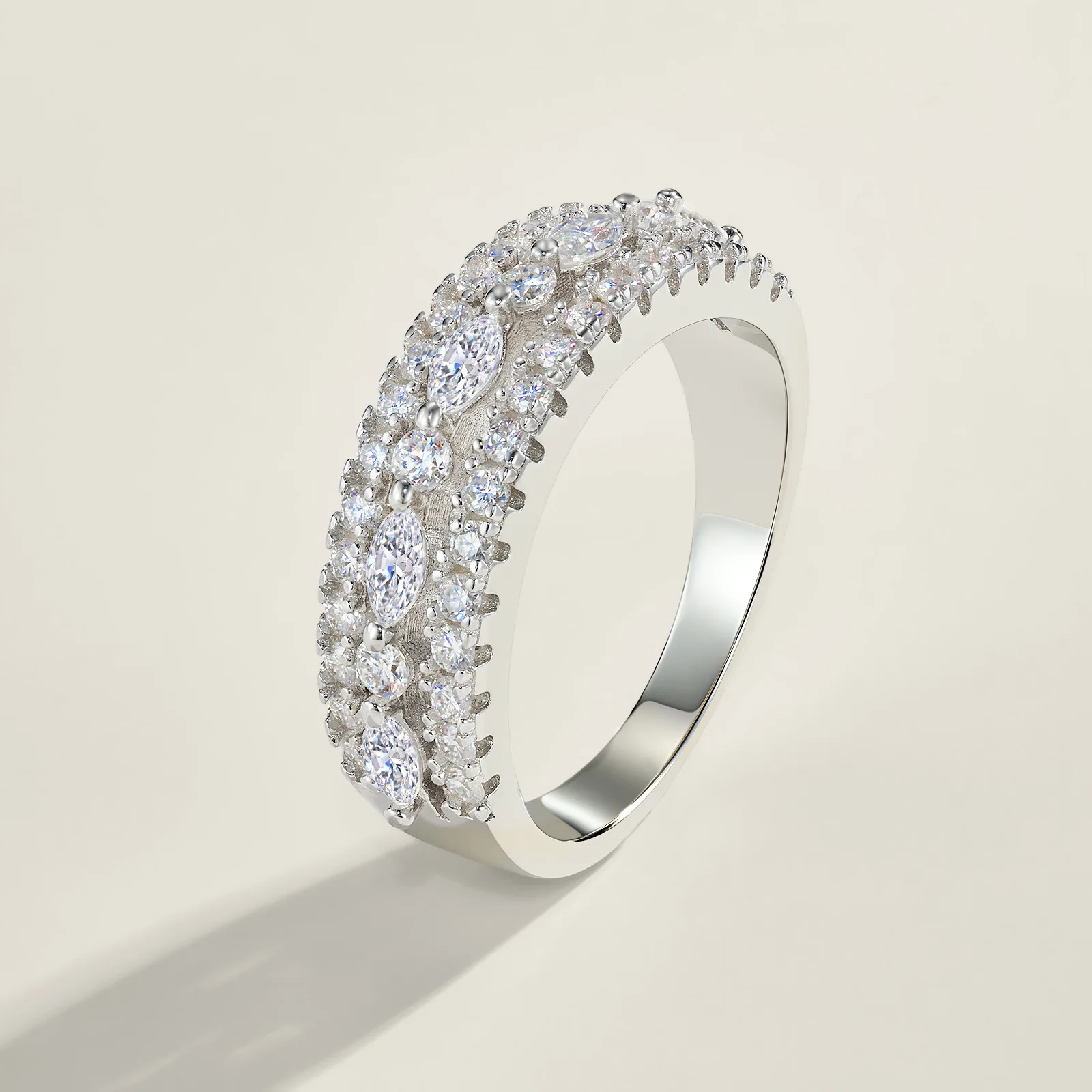 SongYun Designer Jewelry 925 Sterling Silver Ring Band D Color VVS Level Moissanite Diamond Rings Fine Jewelry
