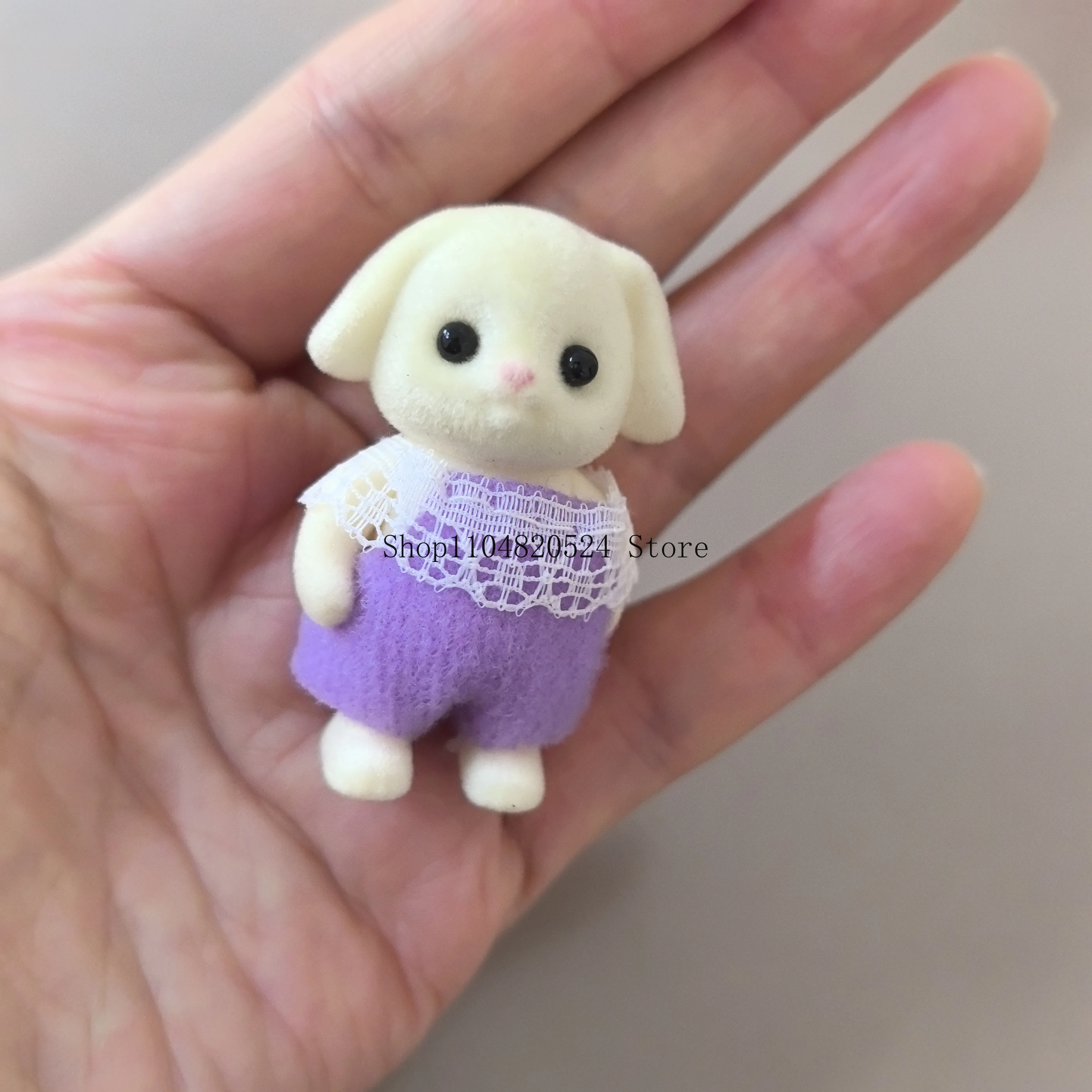 محاكاة عائلة أرنب الغابات لتقوم بها بنفسك Playset أرنب صغير الدب الشكل لعبة الدمى هدايا الاطفال