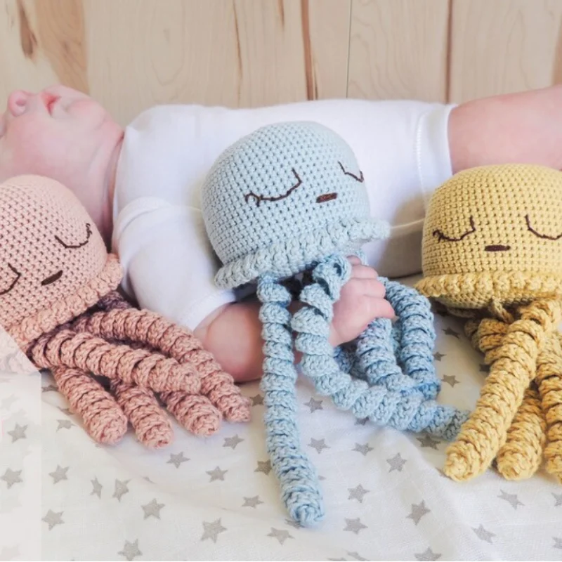 Cute Crochet Octopus Toy for Preemie, Amigurumi Octopus for Infant Baby Shower Gift, Sea Creature Toy