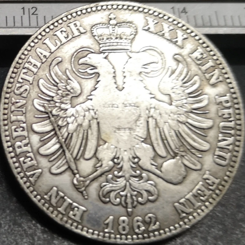 1862 Principality of Schwarzburg-Rudolstadt 1 Vereinsthaler Silver Plated Copy Coin