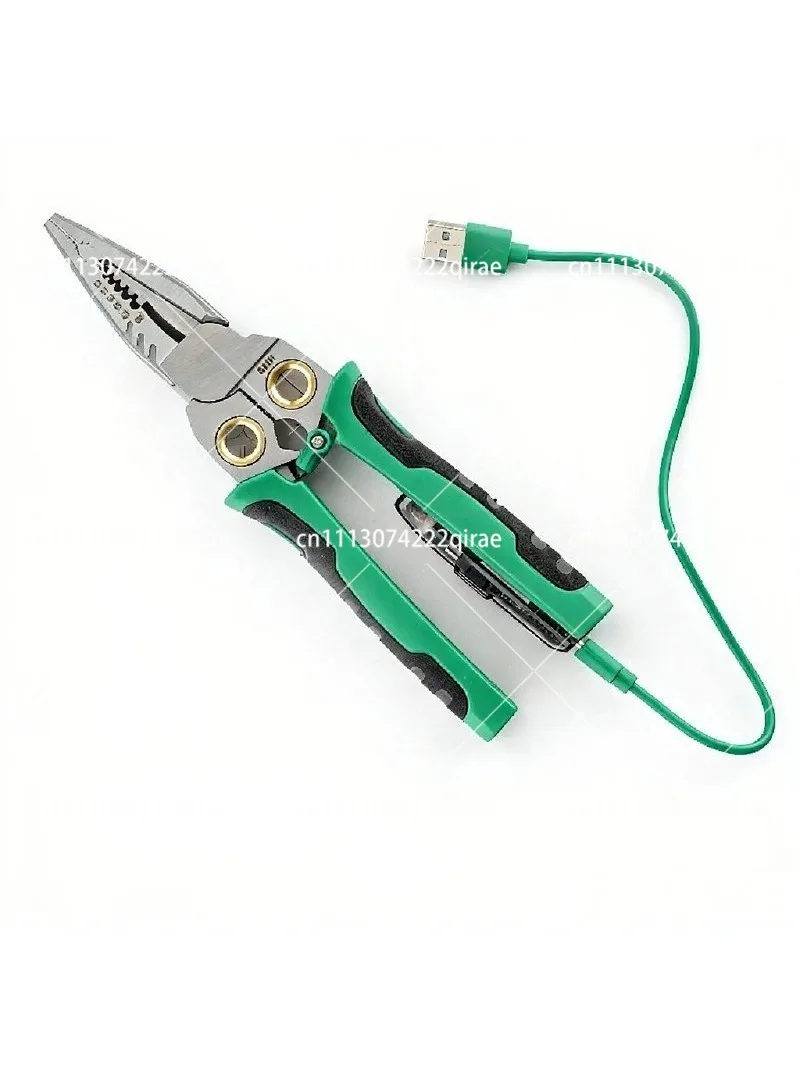 Rechargeable model Stripping Pliers with Voltage Tester Versatile Wire Stripping Pliers With Electricity Measurement Cutting Cri