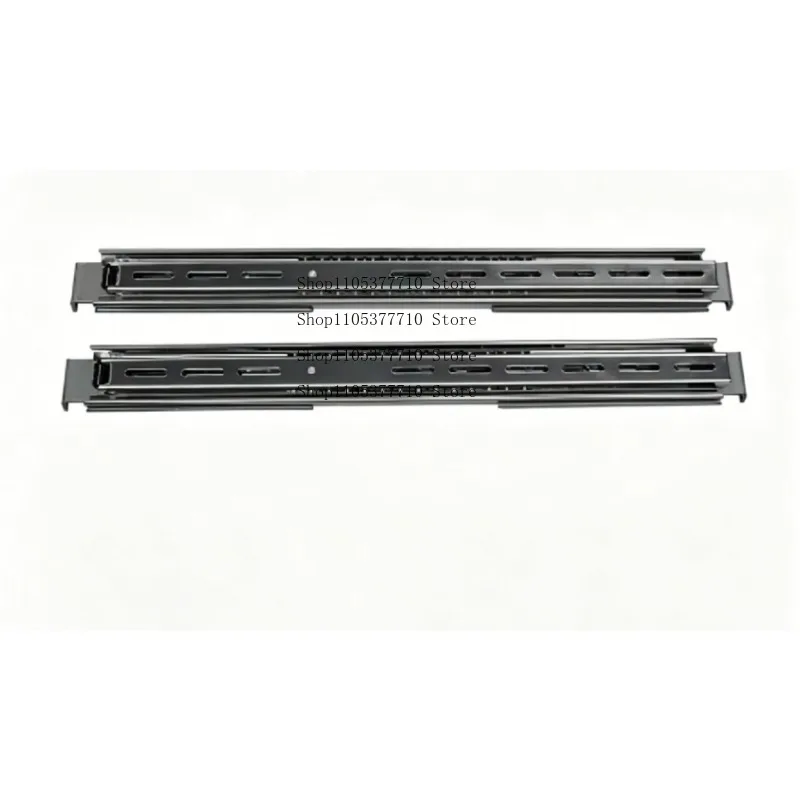 Heavy Duty 2U 3U 4U Server Slide Rails Kit, 450mm/650mm Three-Section Telescopic Rack Mount Guide Rails for Data Center