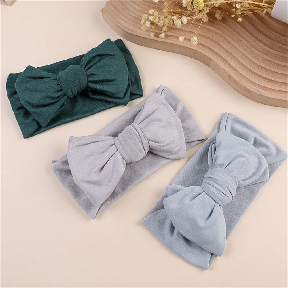 Winter Warm Baby Headbands Elastic Newborn Infant Thick Baby Headbands Bows Girls Hair Bands Toddler Baby Hair Accessories