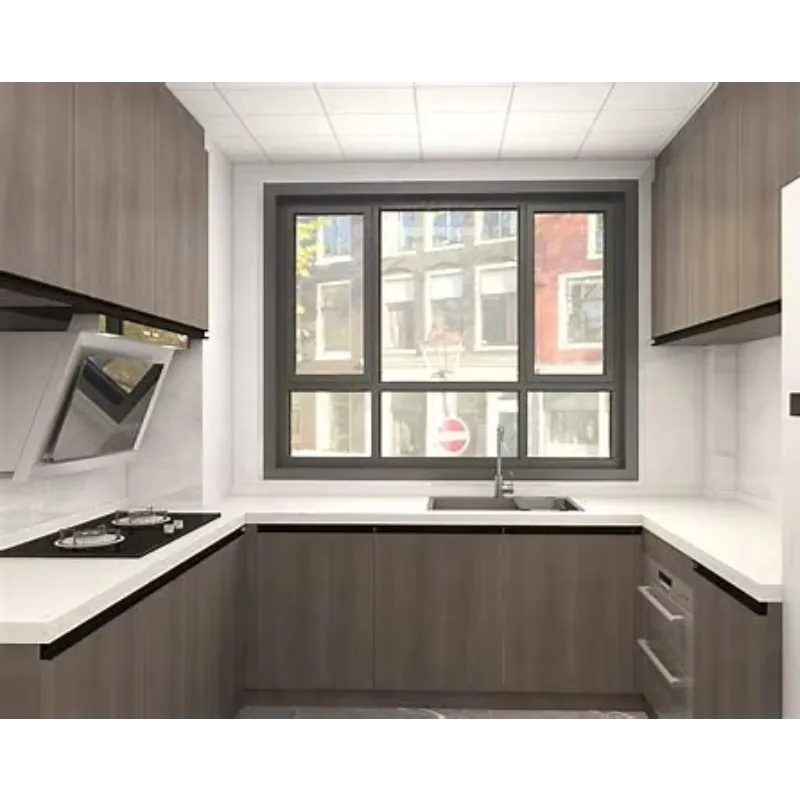 高品質でモダンなデザインのキッチンキャビネット、シンク付き、アクリル製ドアパネルとヒンジ、モダンなキッチン家具（mm単位）