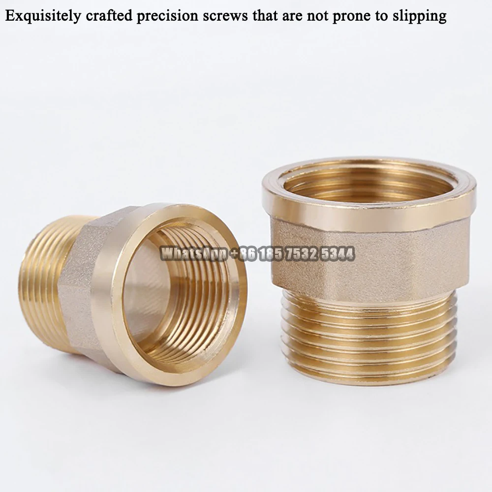 Brass Hex Reducer Joint 1/2 3/4 1 Inch BSP Female to Male Thread Pipe Faucet Connector M/F Garden Water Pipr Bushing Fittings