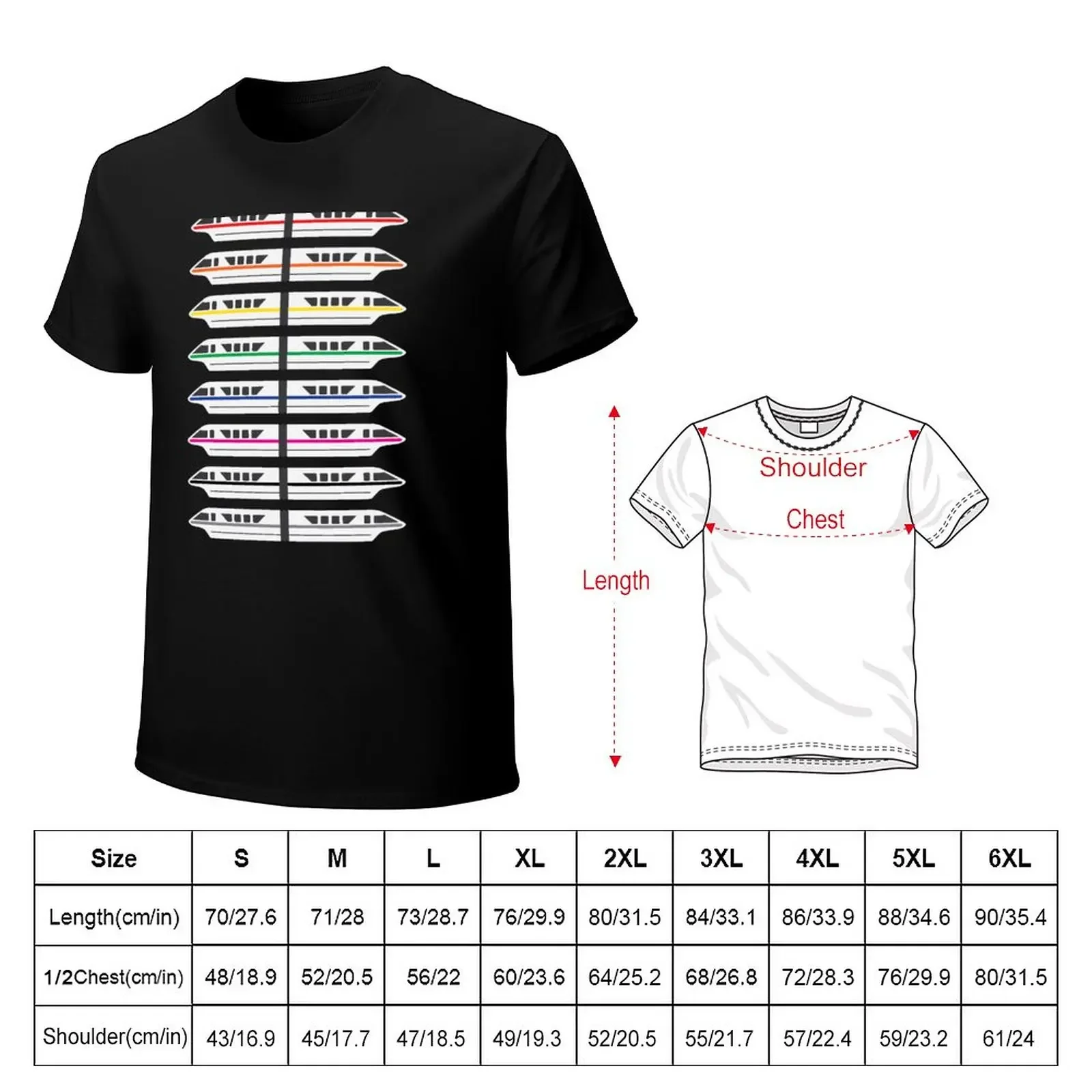 Monorails T-Shirt summer top blacks t shirt for men